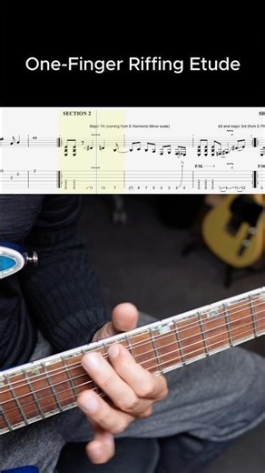 One string, one finger #riff #metalguitar #rhythmguitar #riffing #guitarriff