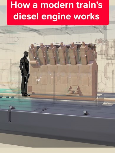 How a modern train's diesel engine works