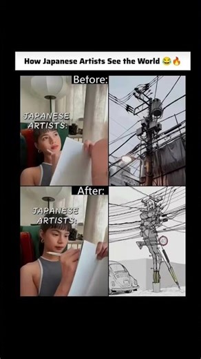 How Japanese Artists See the World 😂🔥#anime #shortsfeed