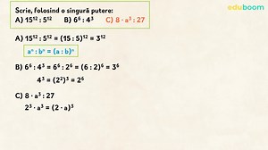 Reguli de calcul cu puteri cu același exponent. Matematica clasa a 5-a