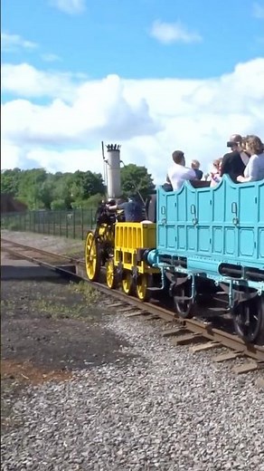 The (Replica) L&MR’s 0-2-2 “STEPHENSON’S ROCKET“ at Locomotion Museum in Shildon. [V5] #shorts
