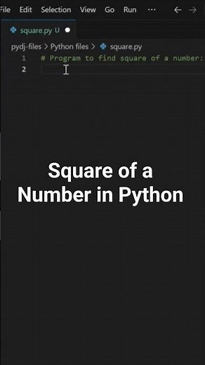 Square of a number in Python !!