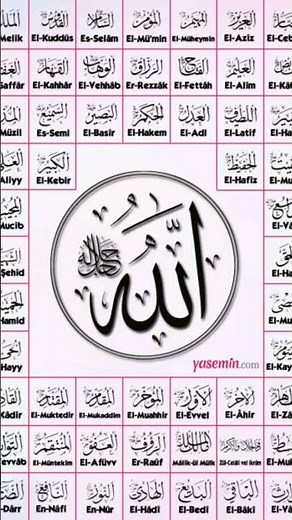 Allah'ın 99 ismini yaydım