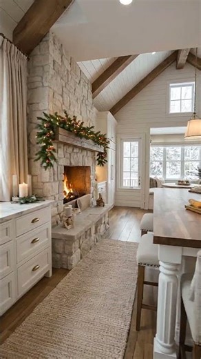 Inside This Magical White Christmas Cottage in the Snow | Cozy Holiday Interior Design Home Tour