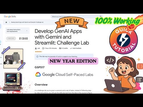 Develop GenAI Apps with Gemini and Streamlit: Challenge Lab | New Year Edition #GSP517 #qwiklabs