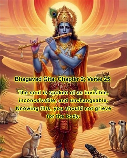 Bhagavad Gita Chapter 2 Verse 25 #gitagyan #gitaupdesh #motivation #spiritual #innerpeace #ytshorts