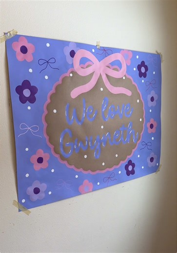 How to Paint a Beautiful Flower and Bow Birthday Banner