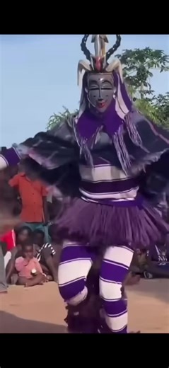 African masquerade dancer, most likely from the Yoruba tradition of West Africa (Nigeria/Benin area). The mask full-body costume: Egungun performers are completely covered to represent ancestral spirits, not regular humans. This is not just a costume or entertainment. In Yoruba belief, during the performance the dancer is treated as the ancestor itself, not the person inside. #fypシ #ZIY #theworldisyours #africa