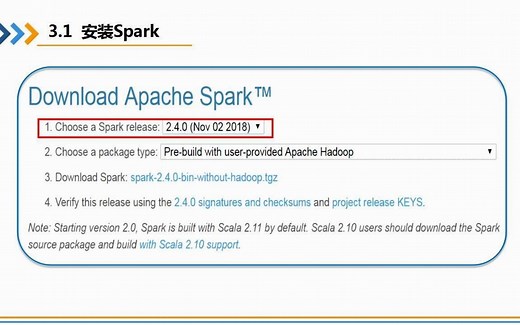 视频3.1 安装Spark