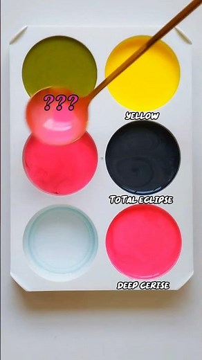 💛🖤💖 The Color Mix You’ll Instantly Fall in Love With! | Yellow + Eclipse + Cerise. #colors #shorts