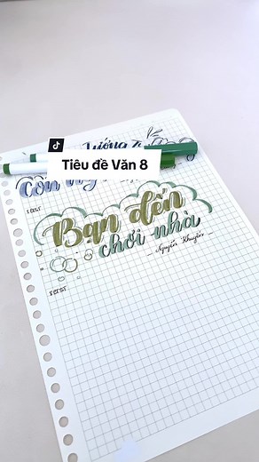 Tiêu đề ngữ văn lớp 8: Cách viết và trang trí