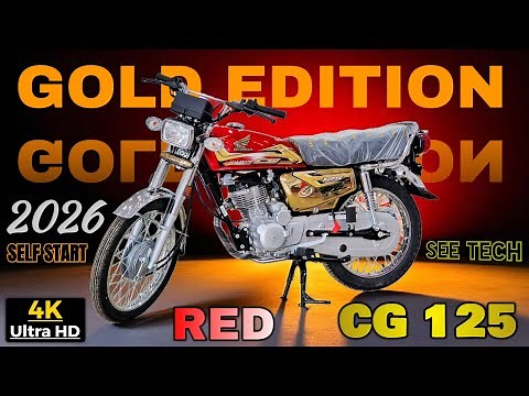 Honda CG 125 Gold Edition🥇 2026 Model Red Detailed Walk Around In 4K Ultra HD