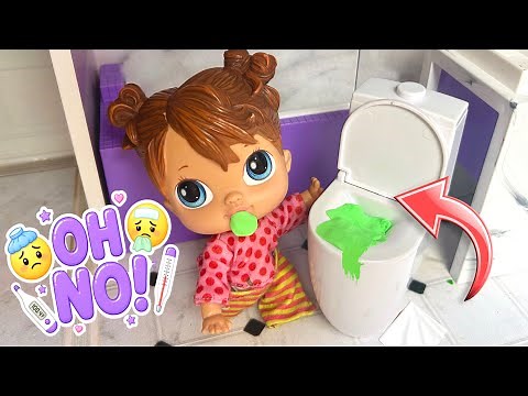 Baby alive crib life doll get well routine 🤢