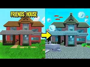 I Put My Minecraft Friend's House UNDERWATER!