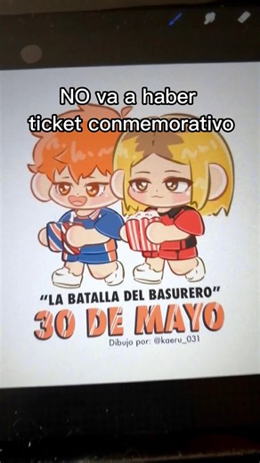 Dibujito de Haikyuu convertido en sticker | Regalo en el estreno
