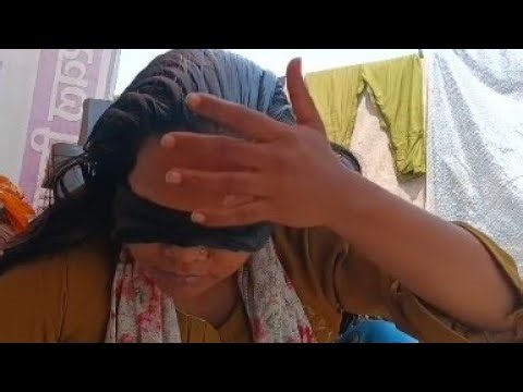 🙈 Blindfold Heavy Oiling Challenge with 500 ml Oil! 🧴✨ Black patti baandh kar hair oiling! 💆‍♀️🔥