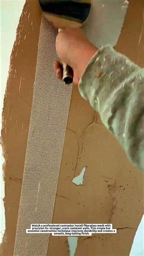 Pro Installs Fiberglass Mesh Like a Master! 💪🛠️
