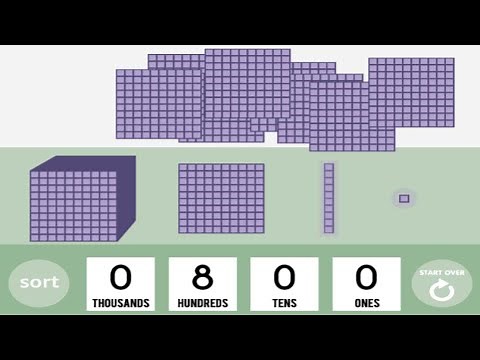 Counting by hundreds using M.A.B. or Base Ten Blocks