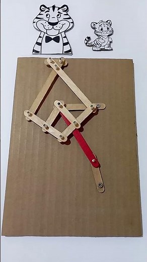 Amazing Pick and Place Mechanism created using Popsicle Sticks and Cardboard! ⚙️