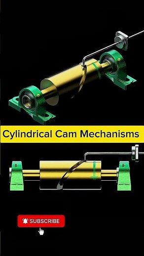 How a Cylindrical Cam Works! ⚙️ Rotary to Linear Motion #howitworks
