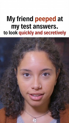 'Peep', 'peer' and 'glimpse' are all verb of sight but do you know the difference in meaning? Saskia is here to help you! | BBC Learning English