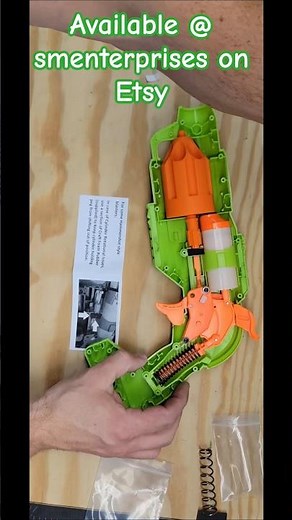 7 Shot Mod Kit For Driller Zombie Blaster 8.5kg Spring #nerf #nerfmod - how to mod your nerf gun