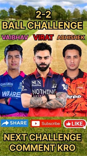Virat Kohli (Rcb) Vaibhav Suryavanshi (RR) Abhishek Sharma (Srh) 3-3 Ball Challenge Real Cricket