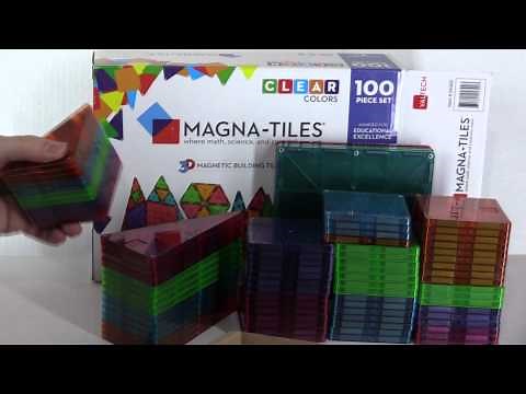 Magna-Tiles Clear Colors 100 Piece Set - Unboxing Review