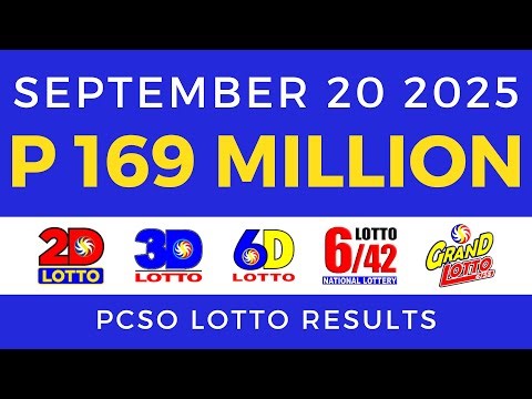 Lotto Result Today 9pm PCSO September 20 2025