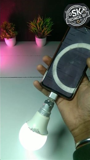 making portable USB Light #ledbulb #diy #project #battery #motor #usblight #shorts #viral