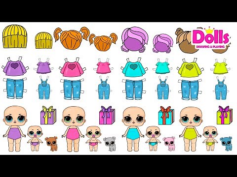 20 PAPER DOLLS SURPRISES FAMILY DRESS UP GAMES FOR GIRLS