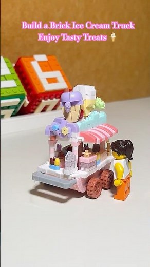 Build a Brick Ice Cream Truck and Enjoy Tasty Treats 🍦 | Creative Building Blocks