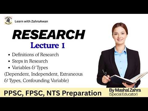 Research Methodology for PPSC/FPSC | Definitions, Steps in Research and Types of Variables |