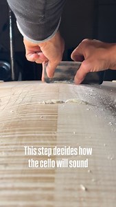 “This step decides how the cello will sound.” The sound of a cello is not created at the end. It begins here — shaping the arching of the back plate by hand. This curve controls stiffness, response, and projection. Once it’s done, it cannot be corrected. That’s why handmade instruments are never identical. #cellomaking #luthierlife #handcrafted #celloback #stringedinstruments | Varazzani Andrea Violins Cremona