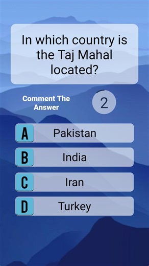 in which country is the taj mahal located? | #generalknowledge #gkquestion #tajmahal #india