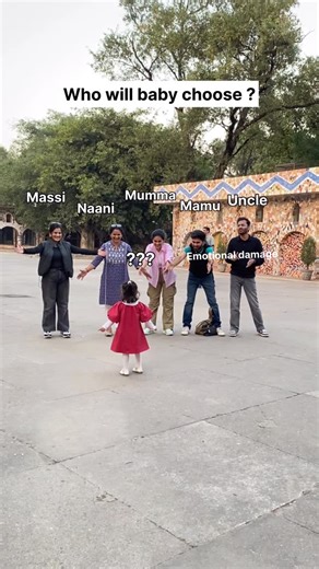 Shubham & Minakshi on Instagram: "Who will baby choose🤭🤔 #babygirl #niece #family #reels #massi [ funny videos, family reels, viral reels, couple comedy]"