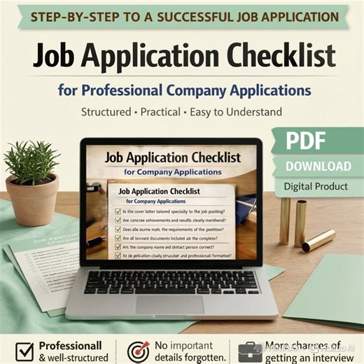 Applications-Checklist 2026 | Job Application | Guide, Tips & No Gos - Etsy.de