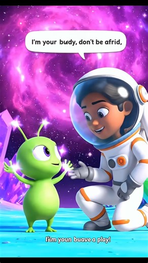 Space Adventure Part 2 🚀👽 | Cute Astronaut Meets Alien Friend | Kids 3D Cartoon