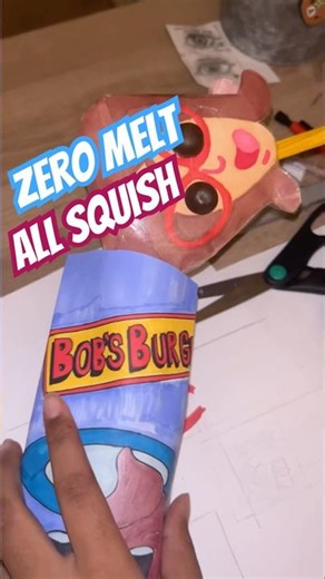 DIY Bob’s Burgers Paper Ice Cream 🍦 | Easy Kawaii Paper Squishy Tutorial | No Tape Craft