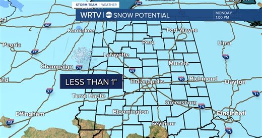 Chance for light snow through early Monday