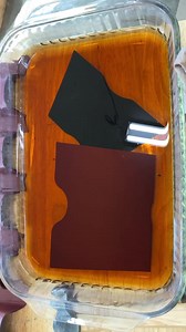 The wet forming stage for our Block Plane Holders is a multi step process. It starts with soaking the leather in water so that it is saturated. Then it gets clamped securely in our custom forms and is shaped by hand. We allow them to sit in the forms for about 15-20 minutes before removing them. This is enough time for the leather to learn its new shape. They are then removed from the forms and are spread out to dry, which usually takes 24 hours or so. Once they have dried we will trim off the e