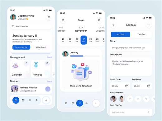 Task Management Mobile App UI