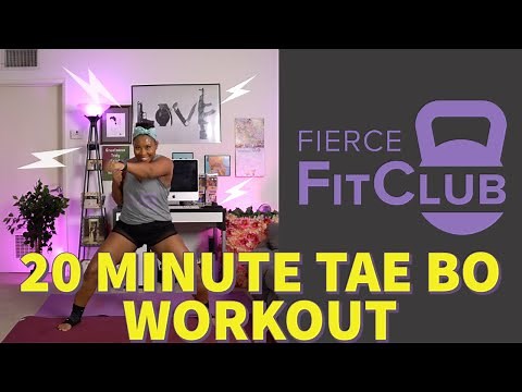 BURN FAT IN 20 MINUTES!!!! | TAE BO WITH WEIGHTS WORKOUT 😅