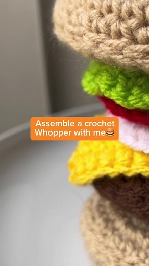 Creative Crochet Art: Hold the Pickles Whopper