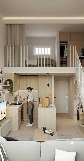 Small Loft Apartment Design Ideas | Modern Minimalist Interior