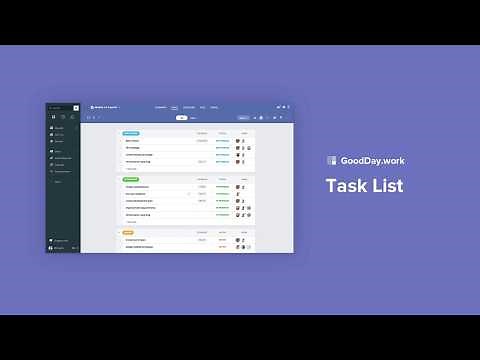 GoodDay Tutorial: Task List