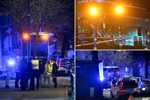 3 killed, 3 injured when double-decker bus rams into bus stop in Stockholm, Sweden: police