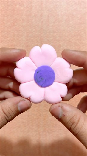 DIY clay flower making Cute 🌸 #satisfying #clay #asmr # mix #clay art #polymerclay