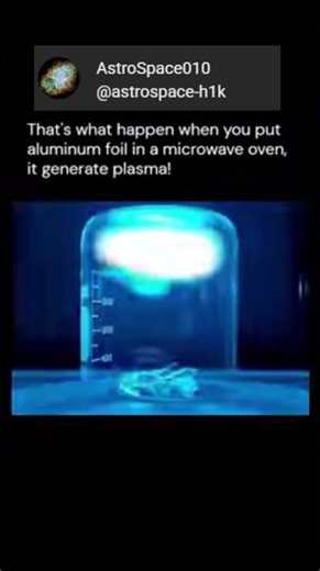 This Is What Happens When You Put Aluminum In A Microwave! ⚡🔥#shorts #sciencefacts #plasma #plasma