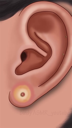 ASMR Ear piercing Treatment p3asmr animation satisfying trending viral shorts trendingshorts #asmr #2dasmr #relaxing #satisfying #fyp